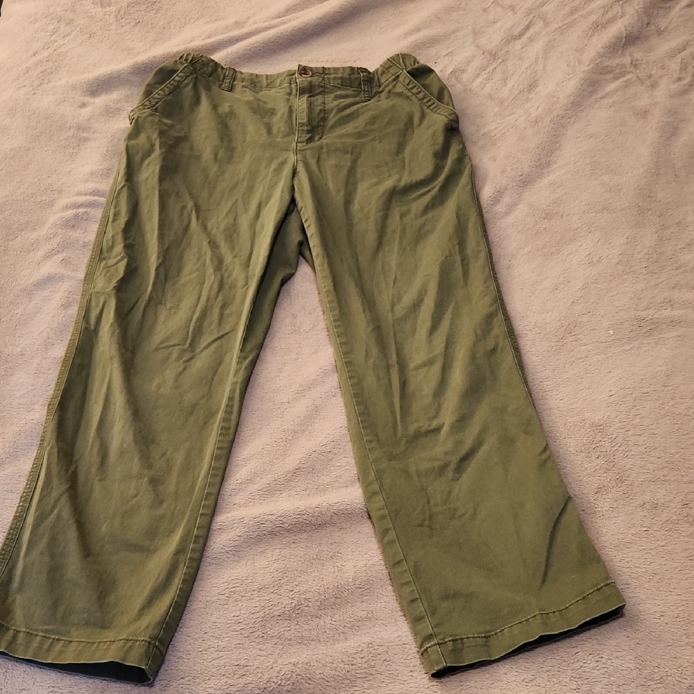 Old Navy Olive Utility Wide-Leg Trousers